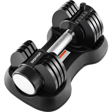 SKONYON Adjustable Dumbbell 25 Lb. Single for Men and Women with Anti-Slip Metal Handle