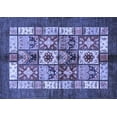 thumbnail image 1 of Ahgly Company Indoor Rectangle Abstract Blue Modern Area Rugs, 5' x 7', 1 of 4