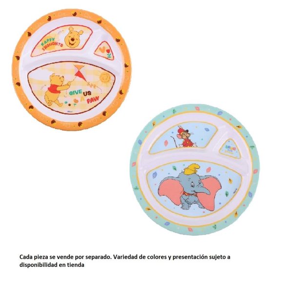 Plato Prichos Siglo XXI Disney con Divisiones Varios Modelos 1 Pieza