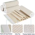 thumbnail image 3 of Elastic Bandage Wrap, (6" Wide x 15 Feet), 4 Pack Cotton Compression Bandages with Self-Closure on Both Ends, Support & First Aid for Sports, Medical, Injury Recovery, 3 of 6