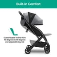 thumbnail image 3 of Mompush Lithe Lightweight Stroller, Compact One-Hand Fold Travel Stroller for Airplane Friendly, Reclining Seat and Large Canopy, with Rain Cover & Travel Carry Bag & Cup Holder, 3 of 5