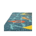 thumbnail image 4 of Unique Loom Outdoor Coastal Collection Area Rug - Anchorwave (5' 1" x 8' Rectangle Navy Blue/Teal), 4 of 9
