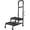 Black, variant on SAFH 2 Step Stool with Handle - Adjustable Height, Non-Slip Pedals & Glow Strips for Elderly, Seniors, Bath, Kitchen