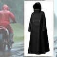 thumbnail image 1 of impermeable con capucha, chaqueta impermeable larga y reutilizable, ropa para senderismo, mochilerismo, pesca, actividades al libre y Negro L, 1 of 8