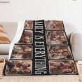 thumbnail image 5 of Personalized Picture Blankets with Family is Everything Custom Blanket with Picture for Mom Dad Grandpa Grandma Daughter Son Customized Throw Blankets for Thanksgiving Christmas, 5 of 6