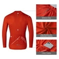 thumbnail image 7 of Santic Striped Mens Cycling Jersey Long Sleeve Bicycle Shirt Bike Jersey for Cyclist Red,L, 7 of 7