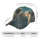 thumbnail image 2 of Fotbe Starry Sky Cloud Wolf Gorro Clásico de Béisbol, Gorra Ajustable con Broche Snapback, Gorro de Exterior de Algodón Suave, 2 of 6