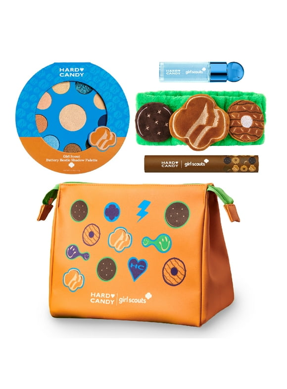 Hard Candy X Girl Scout Buttery Bestie Makeup Bag Bundle Limited Edition, Nude & Blue