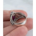 thumbnail image 5 of Filigree Art Amethyst Gemstone Angel Design Women Silver Cocktail Ring, 5 of 7