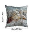 thumbnail image 3 of Horivan 3 Packs Christmas Pillow Covers 17x17 Inch Soft Plush Holiday Decor with Hidden Zipper for Living Room Couch Bed Festive Throw Pillow Cases, 3 of 6
