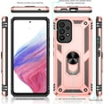 thumbnail image 2 of for Samsung A53 5G Case, Galaxy A53 5G Case with HD Screen Protector, [Military-Grade] Magnetic Ring Holder Kickstand Shockproof Protective Phone Case for Samsung Galaxy A53 5G, Rose Gold, 2 of 14