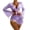 Purple, variant on Women's Bikini Set High Waist Mesh Insert with Bra Pads No Underwire Sexy Two Piece Swimsuit for Beach Vacation,Black,L