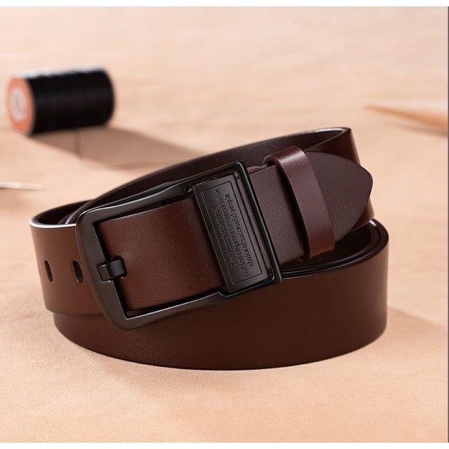 Cinturón de hombre para negocios y ocio Cinturón con hebilla de alfiler para hombres jóvenes Cinturón creativo, Opciones de longitud versátiles