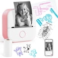 thumbnail image 1 of Impresora Instantánea para Niños T02 Mini Impresora Térmica Bluetooth para Stickers y Fotos con App de Plantillas y OCR Ideal para Escuela DIY y Regalos Rosa, 1 of 7