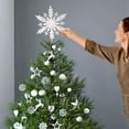 thumbnail image 3 of Christmas Tree Sparkling Stars Christmas Tree Snowflake Ornaments Home Silver, 3 of 8