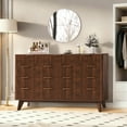 thumbnail image 3 of BouPower Fluted 9 Drawer Dresser for Bedroom,54" Wide Modern Chest of Drawers with Faux Marble Top,Wood Dresser TV Stand & Storage Organizer for Bedroom,Hallway, 3 of 7