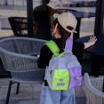 thumbnail image 3 of Mochila infantil de lona de color contrastante Mochila pequeña de lona de moda para niños de jardín de infantes Mochila ligera y moderna para niños, 3 of 6