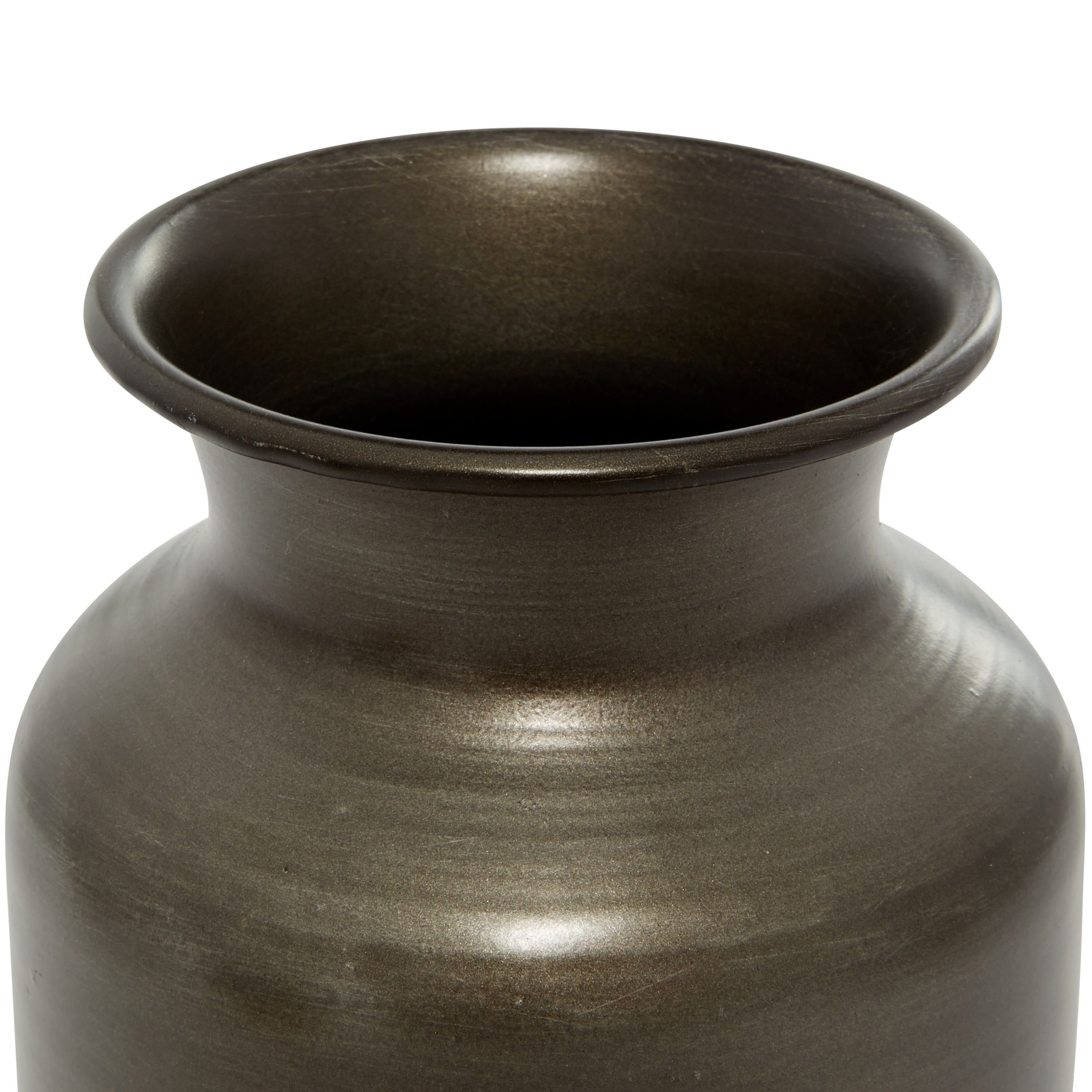 DecMode 9", 8"H Gold Metal Vase with Gold Accents, Set of 2