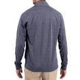 thumbnail image 2 of Women's-Cutter & Buck  Heather Navy Texas Longhorns Adapt Eco Knit Stretch Recycled DryTec Raglan Quarter-Zip Pullover, 2 of 2