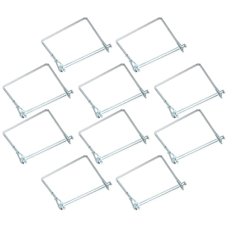 ELAYARD Set of 10 Carbon Steel Locking Cotter Pins Square Shape for Farm Tools and Trailer Use