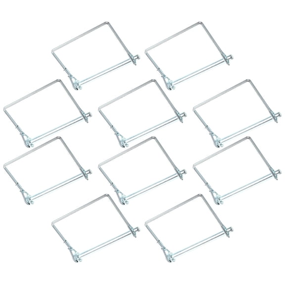 ELAYARD Set of 10 Carbon Steel Locking Cotter Pins Square Shape for Farm Tools and Trailer Use