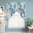 thumbnail image 6 of Coastal Kitchen Window Curtains, Swag Curtains Valance for Bedroom Living Room Bathroom, Sea Turtle Summer Beach Nautical Coral Rod Pocket Window Treatment Curtain Block Drapes 2 Panels 36"x45", 6 of 9