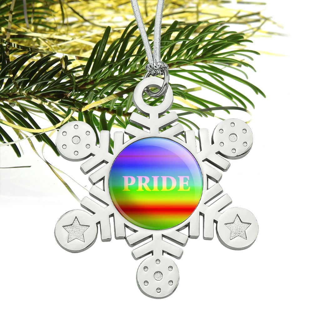 GRAPHICS /& MORE Rainbow Spectrum LGBT Pride Gay Lesbian Bisexual Transgender Wood Christmas Tree Holiday Ornament