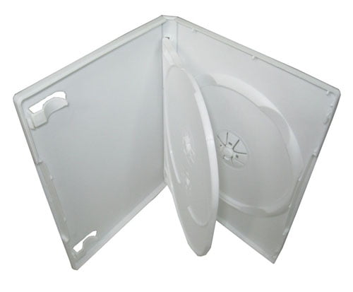 CheckOutStore 10 STANDARD White Triple 3 Disc DVD Cases by