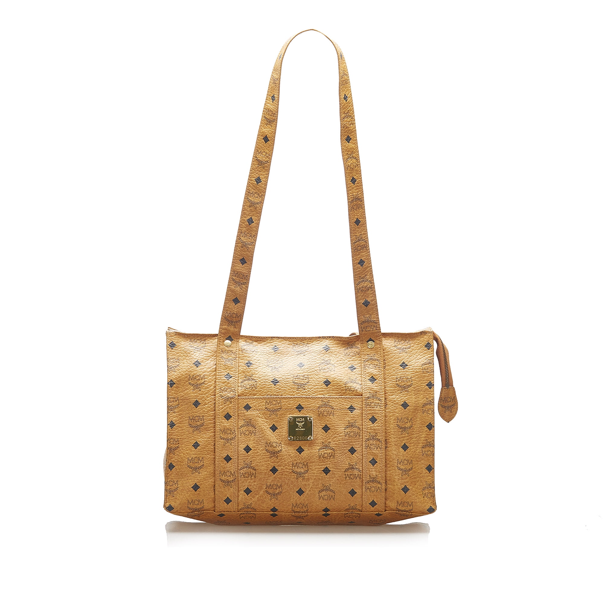 Pre-Owned MCM Visetos Brown Shoulder Bag with Calf Australia