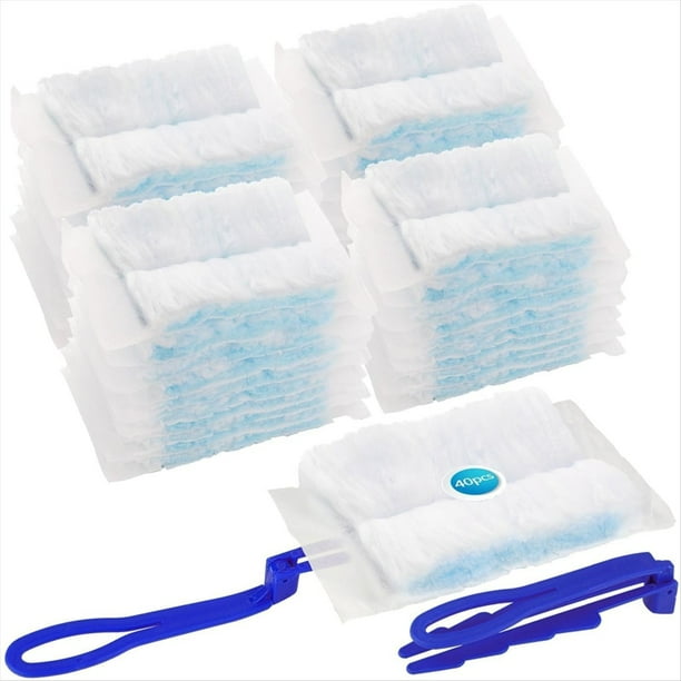 40 Recambios de Plumero de Microfibra, Kit de Repuesto para la Escuela y el Hogar.