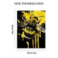 thumbnail image 2 of Acheng A Bee In Yellow Drips Canvas Wall Art BeePrint Artwork Painting Pictures Motivational Art Quotes Office Study Wall Decor Artwork 12x16 in, 2 of 5