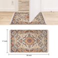 thumbnail image 6 of Retro Door Mat, 17 X 30 Inch Boho Vintage Yellow Carpet Welcome Doormat Decorative Home Floor Mat, Non Slip Rubber Back and Strong Water Absorption for Outdoor Indoor Entrance Decor, 6 of 6