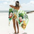 thumbnail image 6 of Happy St. Patrick's Day Beach Towels Blanket Soft&Absorbent Quick Dry Microfiber Beer Leprechauns Golds Pool Towels for Swimming ,Yoga, Sports, Gym, Camping,Large 30X60in, Green Stripes, 6 of 8