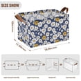 thumbnail image 7 of Yayeee Foldable Storage Basket for Shelves Waterproof Cloth Bins with Handles, Retro Daisy Pattern, 7 of 7