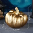 thumbnail image 4 of Set Of Four Gold Plated Brass Pumpkins In Shapes High End Thanksgiving And Fall Table Centerpieces For Luxurious Home Decor, 4 of 9