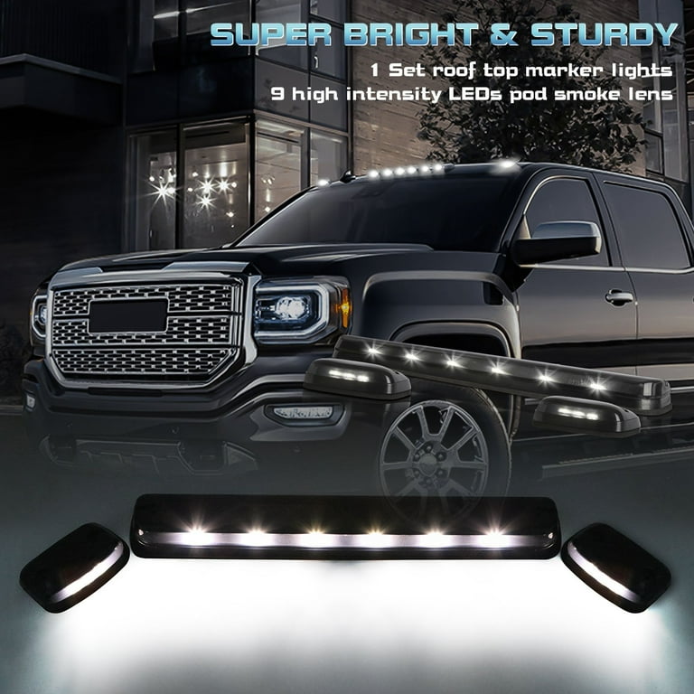 JDMTOY 5pcs Amber LED Cab Roof Top Marker Runnng Lghts Compatble