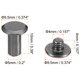 thumbnail image 2 of Uxcell 50 Sets Chicago Screws, M5x10mm Tornillo de Chicago niquelado, tornillo de unión Phillips para cuero, negro, 2 of 7