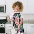 thumbnail image 4 of Pioneer Flower Floral Print Pattern Kids Aprons for Girls and Boys,Adjustable Neck Strap Toddler Aprons for Kids Cooking Baking, 4 of 7