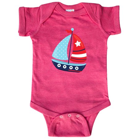 

Inktastic Sailboat Sailing Boat Sails - Red White Blue Gift Baby Boy Bodysuit