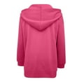 thumbnail image 3 of Hoodies for Women Neck Pullover Seamless Style Fit Women's Sports Pocket Zipper Solid Color Irregular Casual Hoodie Front And Back Sweater Top Coat, 3 of 3