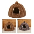 thumbnail image 3 of and dog House Kennel Cama Alfombrilla Suave Cojín Warm Nest Cojín de Invierno Manta para Mascotas Pequeñas, Media - la lámpara tan 56x48cm Bronceado claro 56x48cm Colco Perrera cama nido lavable, 3 of 7