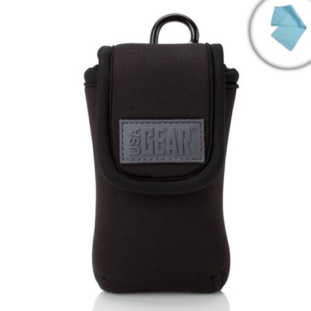 Flip Cover Cell Phone Case Universal Flip Phone Carrying Case with Belt Holster Clip by USA GEAR - Works with Kyocera DuraXV / DuraXA , Motorola RAZR , Samsung Convoy & More Cell Phones ()