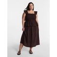 thumbnail image 2 of Terra & Sky Women’s Plus A Line Midi Skirt, Sizes 0X-5X, 2 of 5