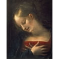 thumbnail image 2 of Prudhon, Pierre-Paul 12x14 Black Ornate Wood Framed with Double Matting Museum Art Print Titled - Head of The Virgin, 2 of 4