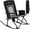 M-black Grey, variant on Oversized Folding Rocking Camping Chair Portable Outdoor Rocker with High Back Hard Armrests Carry Bag, Supports 400 lbs, Mesh Back