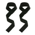 thumbnail image 3 of 1 Pair Weight Lifting Straps Gym Wrist Wraps Lifting Straps Strength Training Weightlifting Wrist Straps for Dumbbell Bodybuilding Deadlifts Black, 3 of 10