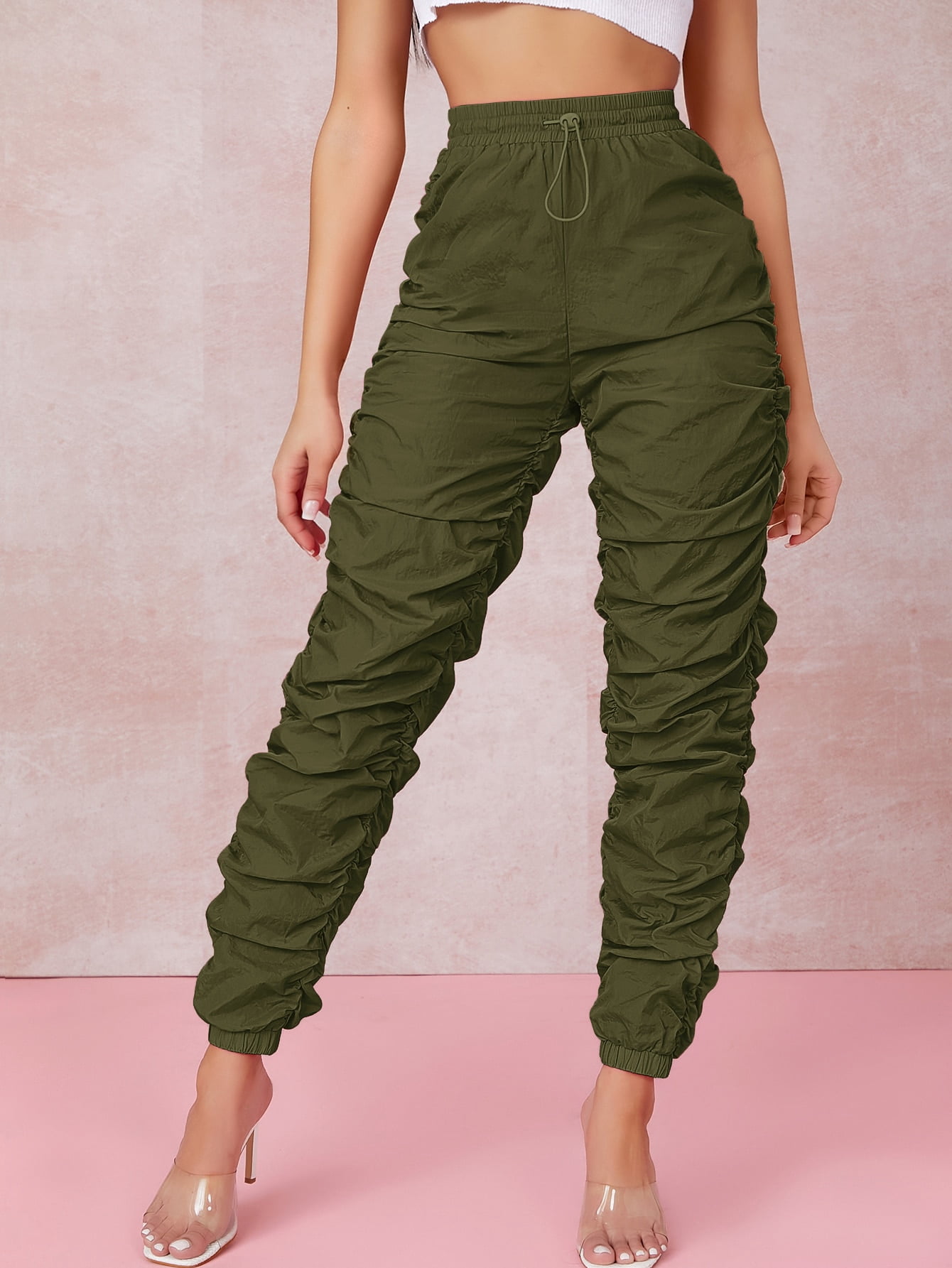 Women's Ruched Toggle Drawstring 