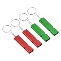 Uxcell Survival Whistle, 4 Pack Loud Sound Safety Whistle for Hiking, Red, Green