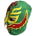 thumbnail image 2 of Lucha Libre Adult Size Green with Yellow and Red Accents Pro Wrestling Mask, 2 of 4