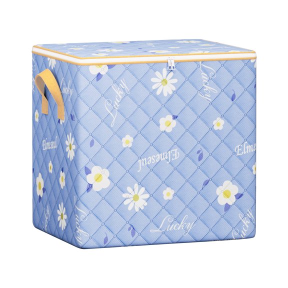 CASAFUN Large Storage Bags for Clothes Daisy Storage Bins Foldable Closet Organizer Double Zipper Comforter Storage Bag Under Bed Storage Moving Bags Totes for Storage Space Saver Bags